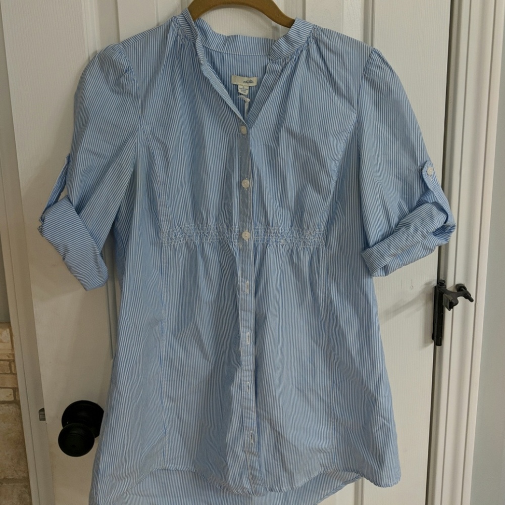Anthropologie searsucker shirt